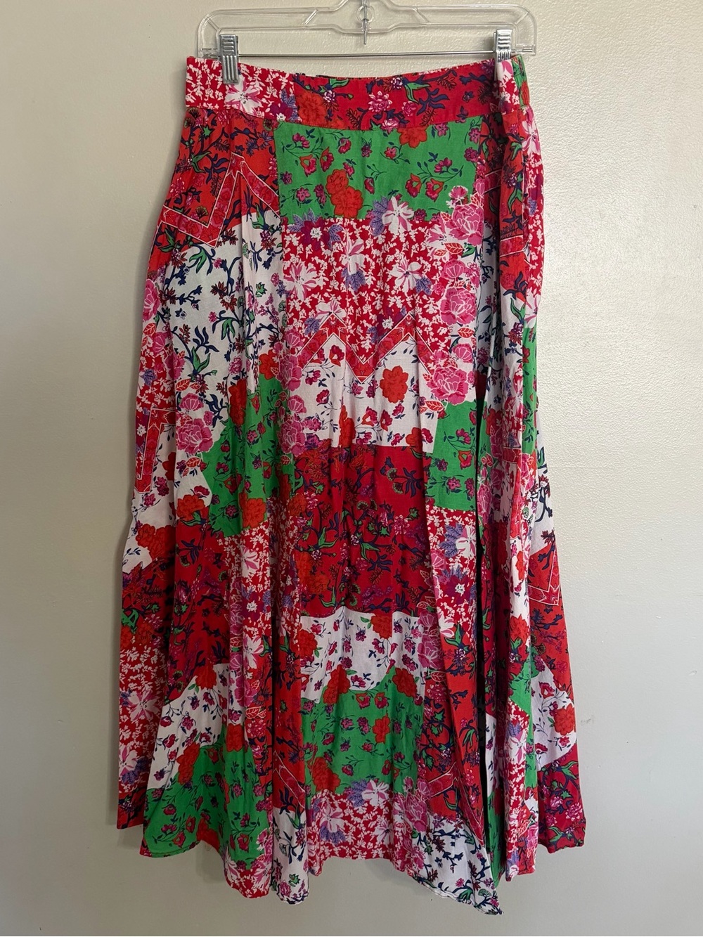 Kaktus Floral Patchwork Maxi Skirt